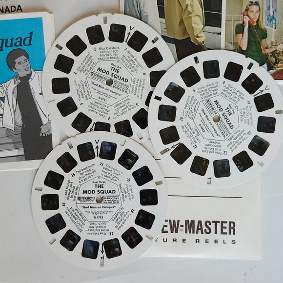 FUN Vintage The Mod Squad View Master Reel Set 1968 - Picture 2 of 5